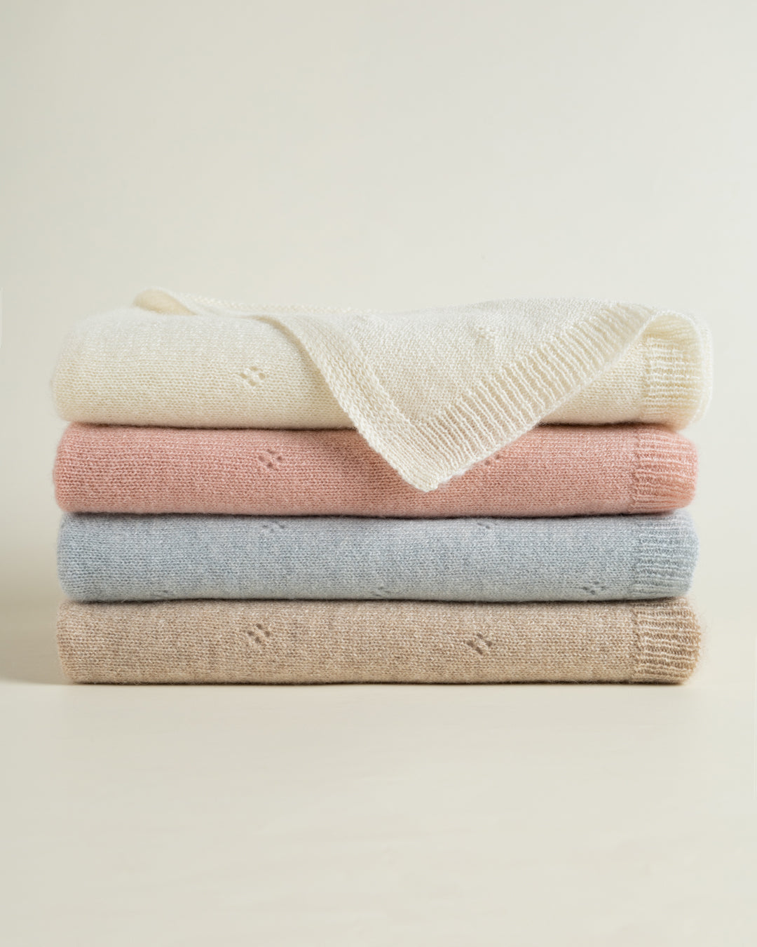 Pointelle Cashmere Baby Blanket