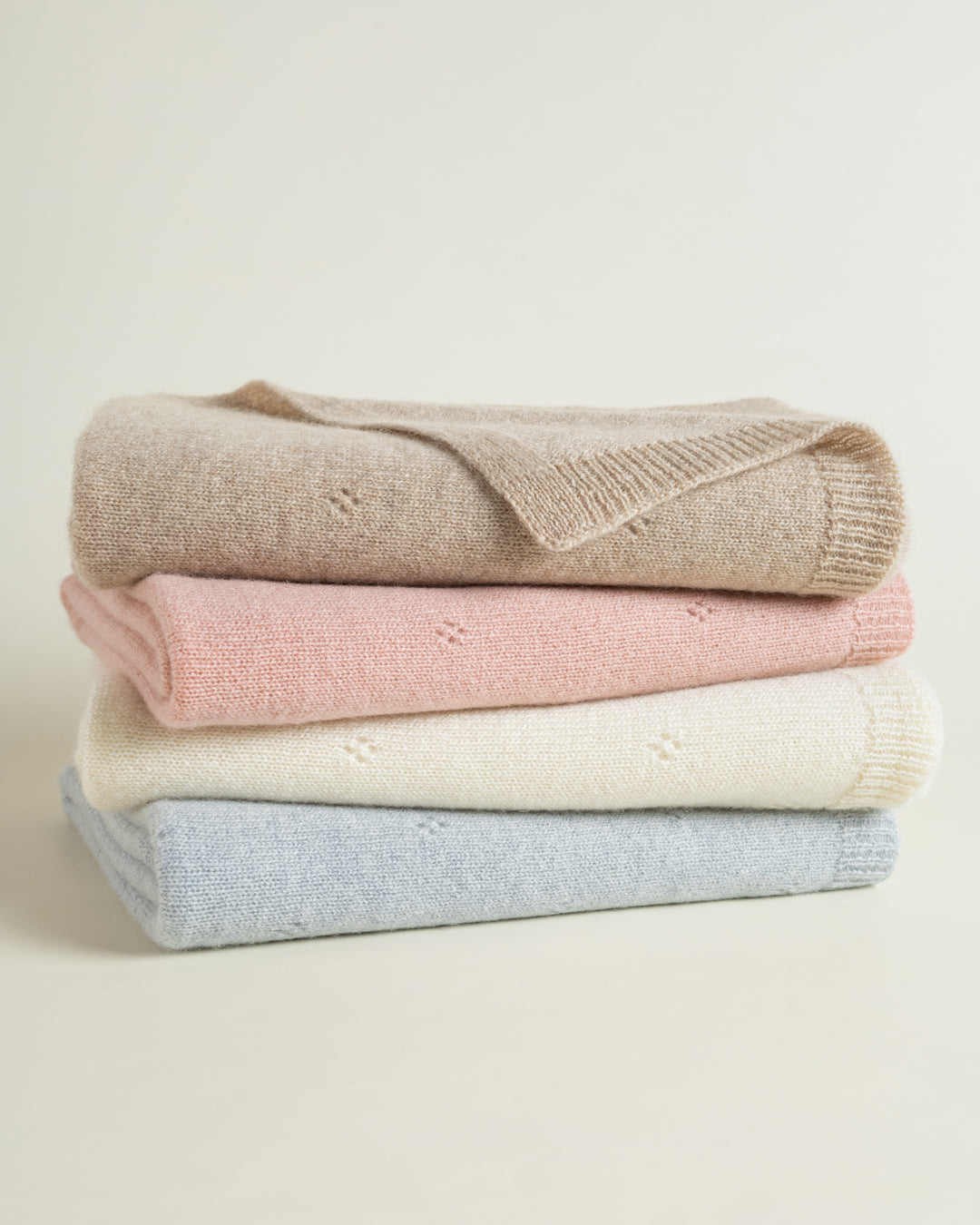 Pointelle Cashmere Baby Blanket